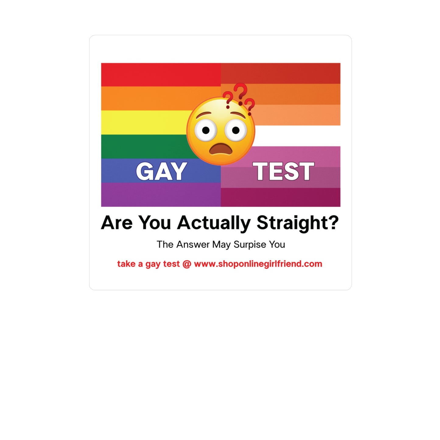 Gay Test Vinyl Sticker