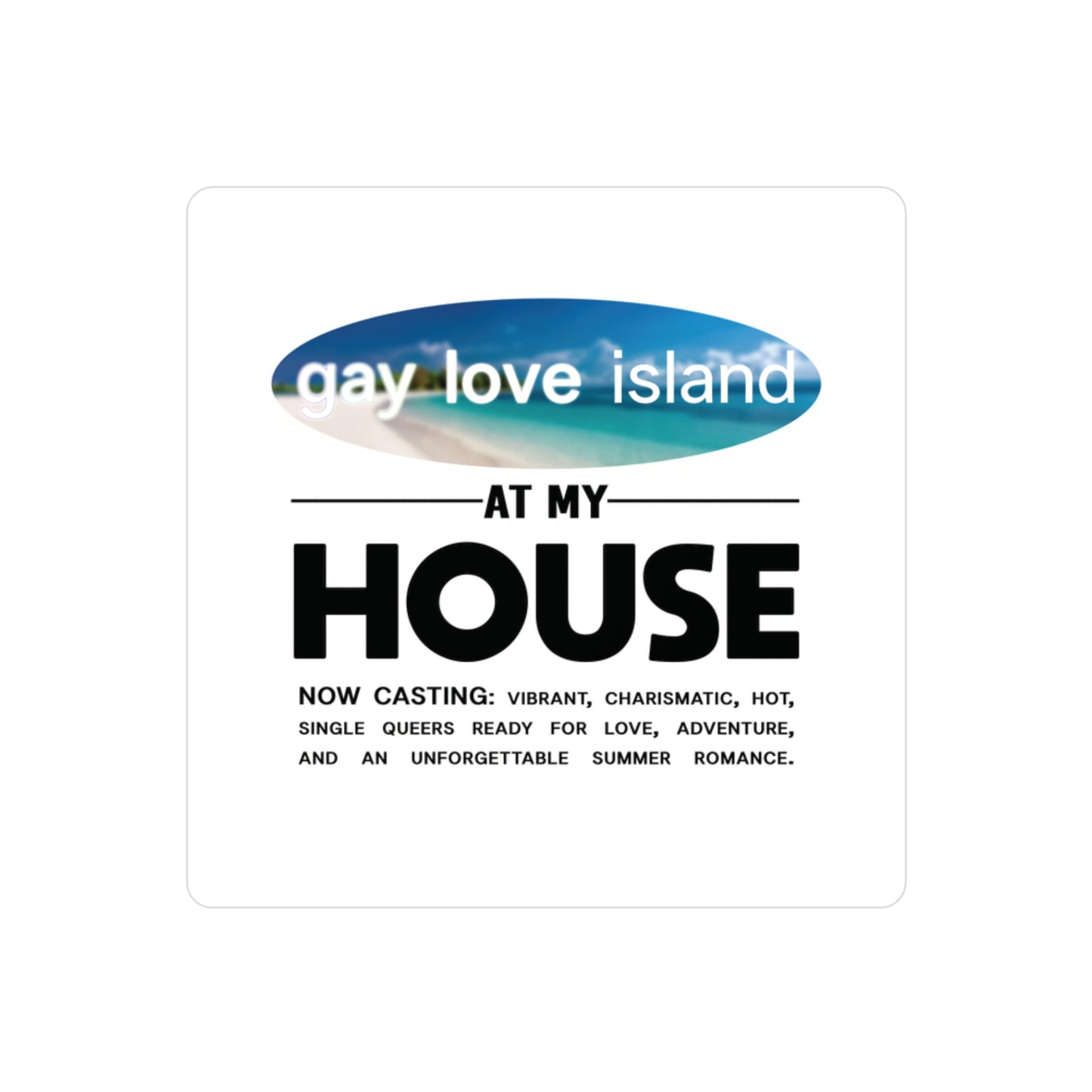 Gay Love Island Vinyl sticker