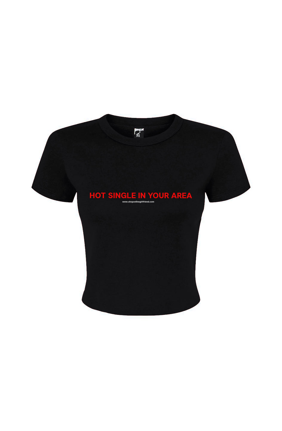 hot single baby tee black