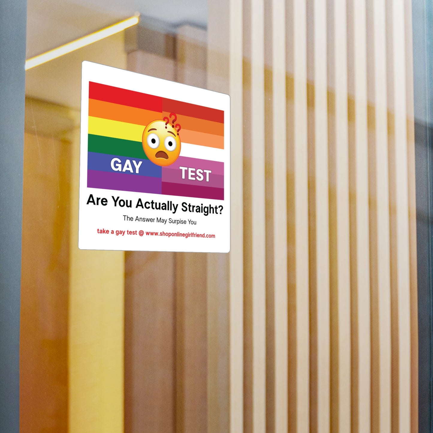 Gay Test Vinyl Sticker